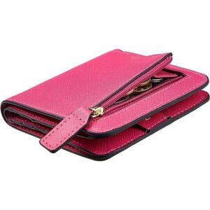 Wallet Women RFID Blocking Small Compact CH Rose Red